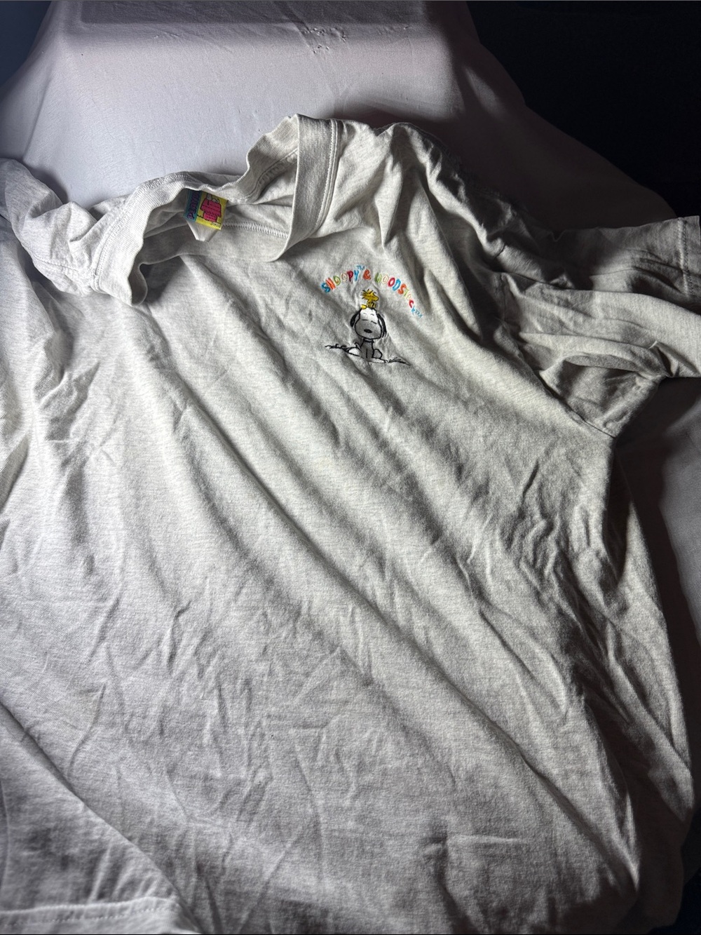Vintage Snoopy and Woodstock embroidered T-shirt- XL - Picture 3 of 3